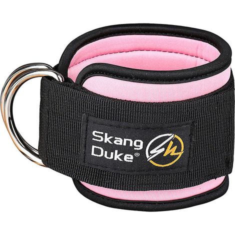 (Ensemble rose 2 pièces) Sangle de cheville de fitness, entraîneur de muscles des jambes et des fessiers, sangle de jambe avec crochet, matériau en nylon et anneau en acier. (1/5)