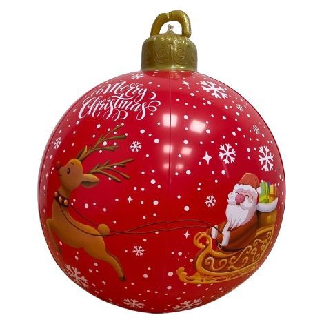 1 unidad Bola de Navidad inflable de PVC Wapiti - Decoración navideña - Bola de Navidad - Bola navideña para Navidad - Decoración para patio (1/5)
