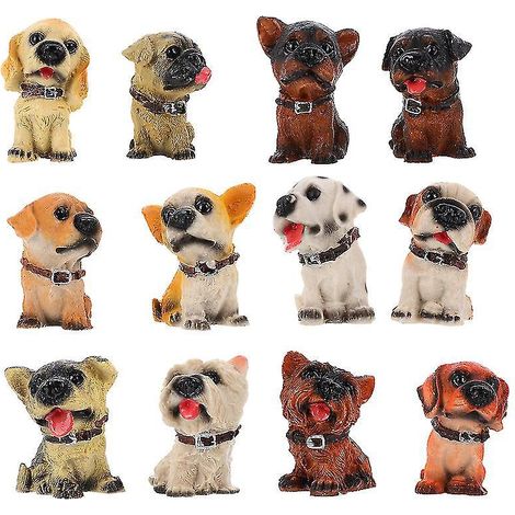 12-teiliges Set Hundefiguren
