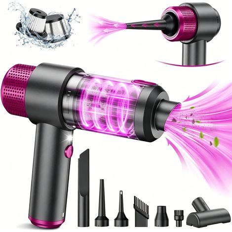 4-in-1 Akku-Autostaubsauger, Mini-Autostaubsauger, leistungsstark (17.000 Pa) und Druckluftbürste mit LED-Beleuchtung (1/5)