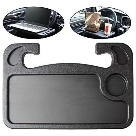 Car Steering Wheel Desk, Multi-Function Portable Car Steering Wheel Tray, Double-Sided Design, Auto Steering Wheel Tray for Computer