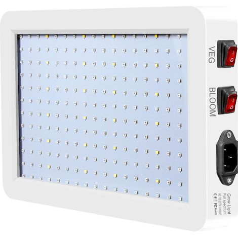 BW1000 Lampe LED pour plantes à spectre complet avec UV IR, lampe de croissance LED à double puce avec câble de 3 mètres pour serre et plantes d'intérieur, culture de légumes et de fleurs [Blanc]