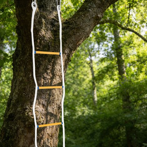 YISSALE-32,8 ft Escalier de secours résistant au feu, guide d'urgence, escalier de sécurité avec 2 crochets et capacité de 200 kg (1/5)