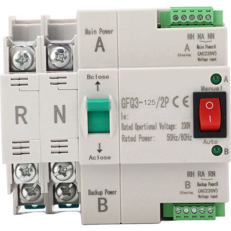 Automatischer Dual-Power-Umschalter 2P Schnellschaltung PC AC 230V für Haushalt und Fabrik 63A (1/5)