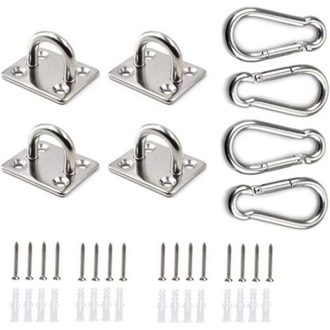Rechteckige Ösenplatte aus 304 und Karabiner aus Edelstahl (1/5)