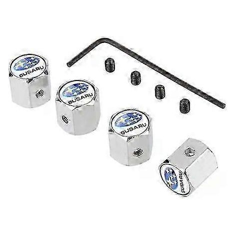 Bouchons de valve de pneu antivol pour roues extérieures de voiture, compatibles avec Subaru STI XV, Forester, Outback, Impreza, Legacy, WRX et BRZ. Accessoires Shry (1/4)