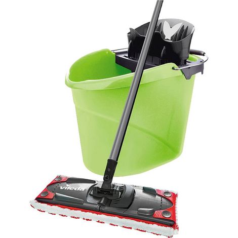 Vileda Ultramat 2in1 Balai Vert avec Seau Power Presse (1/5)