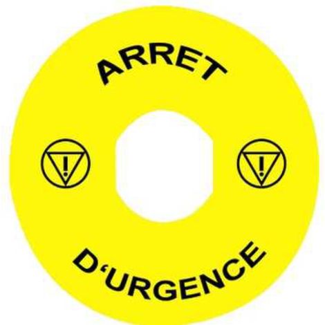 ETIQUETA ARRET D'URGENCE PARA KIT SCHNEIDER ELECTRIC ZBY9130T (1/5)