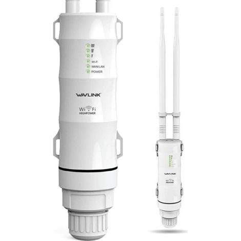 Amplificateur de signal Wi-Fi extérieur sans fil AC600 , résistant aux intempéries , répéteur/routeur/point d'accès double bande haute puissance avec PoE , extension de portée Wi-Fi 2,4 et 5 GHz 600 M (1/4)