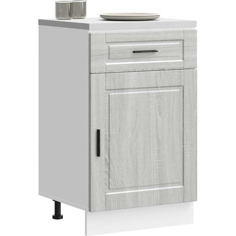 Armoire de cuisine-Meuble de cuisine-Armoire de rangement Porto sonoma gris bois d'ingénierie 265543 (1/5)