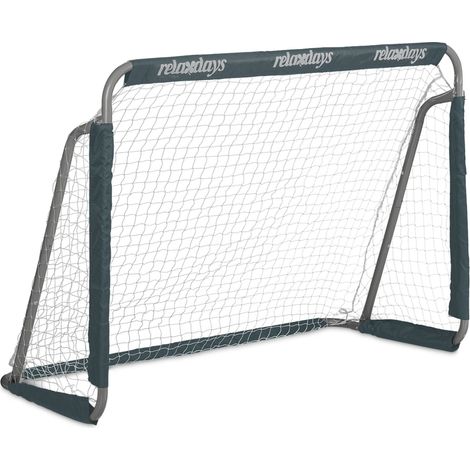 Relaxdays – Cage de football pour enfants et adultes – But stable en métal – Dimensions H x L x P : 110 x 150 x 75 cm – Montage rapide avec sardines