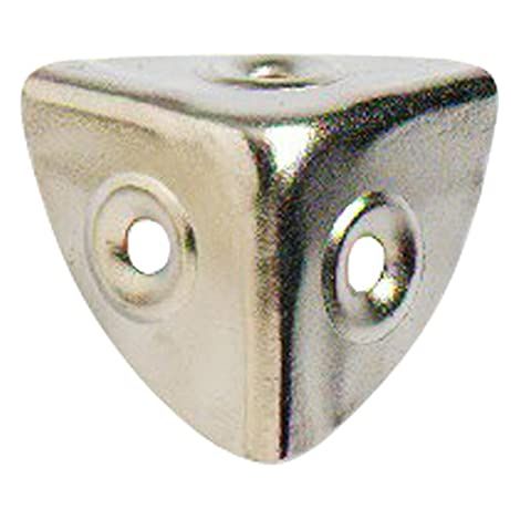 Merriway BH03646 Angolari Anodizzati Nichel per Valigie, Bianco, 28 mm, Set di 4 Pezzi (1/4)