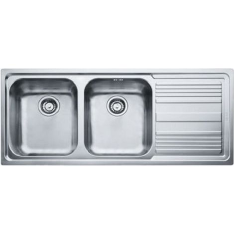 Franke LLX 621. Materiale del lavandino: Acciaio inox, Colore del prodotto: Acciaio inox, Numero di vasche per lavello: 2 ciotole. Larghezza: 1160 mm, Profondità: 500 mm - 101.0150.851 (1/2)