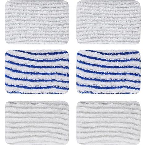 6 Pièces Lingettes ZR850002 pour Rowenta Clean & Steam ZR850002 ZR005801 ZR005804 Tampons Lavable en Microfibre pour Rowenta RY7xxx RY8xxx
