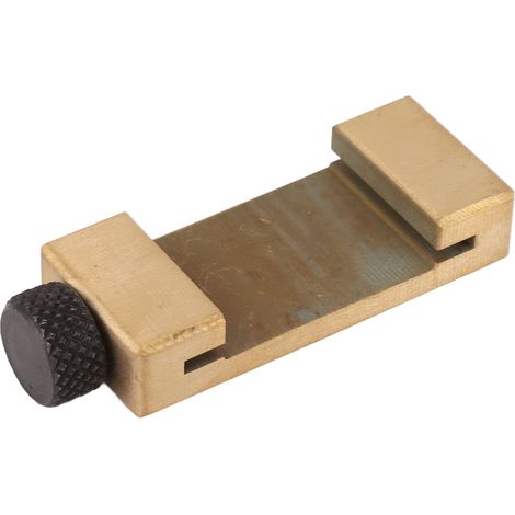 Règle en acier, outil de positionnement pour le travail du bois, repère en laiton, bloc fixe pour règle en acier pour la mesure et le marquage (1/5)