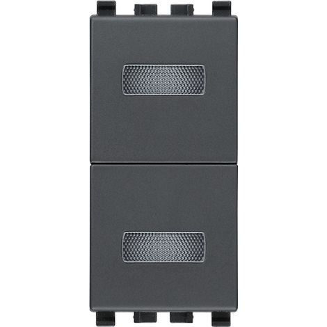 Doppia spia neutra grigio Vimar Eikon 20388