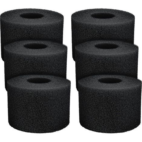 Éponge Filtrante Type S1,Cartouche Filtres de Piscine en Mousse RéUtilisable et Lavable,Filtre en Mousse à Cartouche pour Intex Type S1 Piscine, Aquarium, Spa（6 pièces ） (1/5)