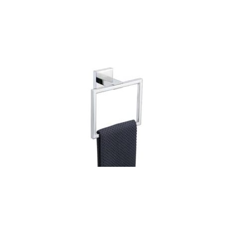 Anello portasciugamani quadrato in acciaio inox lucidato per il bagno - Crezuo (1/4)