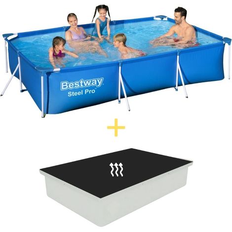 Bestway Bestway Steel Pro Rectangulaire - 300x201x66 cm - 2-pièces S22296