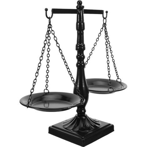 Balance Décorative Vintage en Fer Forgé Noir Taille Moyenne – Sculpture Symbole de Justice pour Bureau et Intérieur Accessoire Décoratif Polyvalent pour Espace Avocat et (1/5)