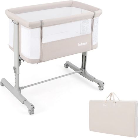 Culla per bambini 3 in 1, culla e lettino da notte con materasso