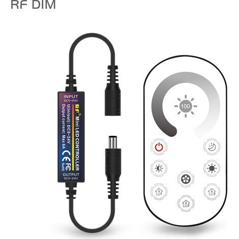 Variateur tactile RF, contrôleur LED monochrome à tension constante DC524V, contrôleur de mini ruban lumineux sans électrodes