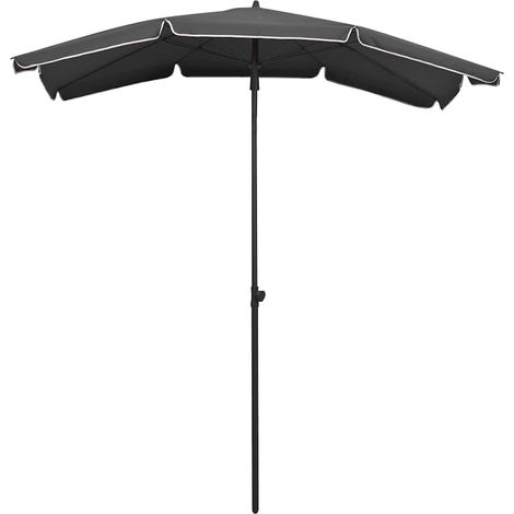 Ombrellone  Parasole da Giardino con Palo 200x130 cm Antracite (1/5)