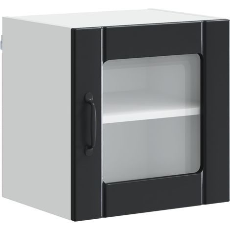 Maison Exclusive - Armario de vidrio para pared LUCCA Negro 40 x