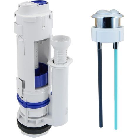 Kit de pièces de rechange pour robinet et bouton à double chasse d'eau pour toilettes séparées Geberit avec bouton supérieur de 38 mm, kit de rechange universel pour réservoir de toilettes blanc (1/5)