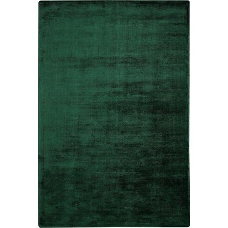 Tappeto a pelo corto verde scuro 160 x 230 cm Gesi II (1/5)