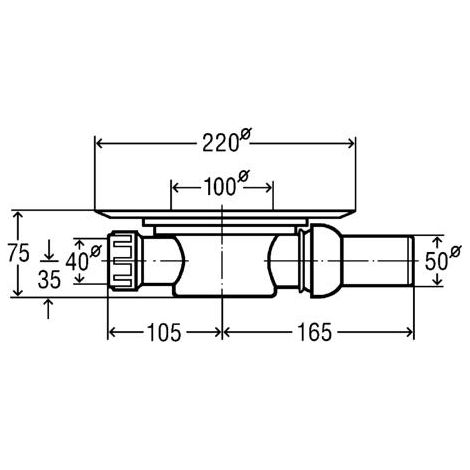 Viega Advantix Desagüe de bañera acero inoxidable 100 x 100 mm (1/3)