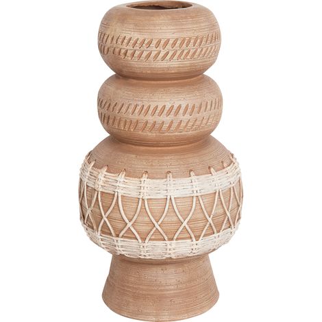 Jarrón boho de magnesio florero exterior marrón claro Almiros
