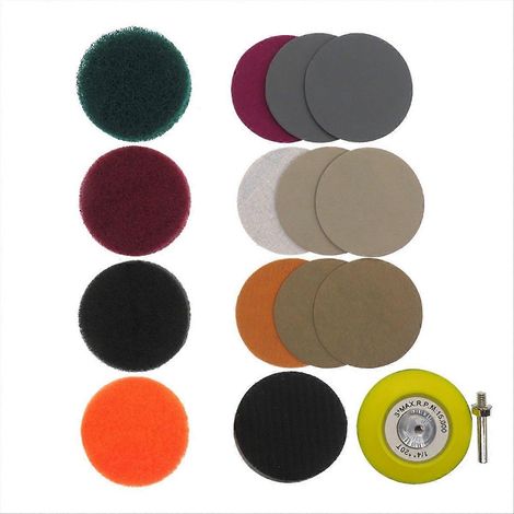 Herramientas para la renovación y reparación de faros de 3 pulgadas Papel de lija flocado() (1/3)