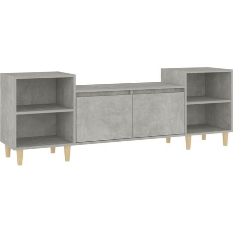 Meuble TV, Étagère TV, Meuble de Salon, Moderne Gris béton 160x35x55 cm Bois d'ingénierie OIB5603E (1/5)