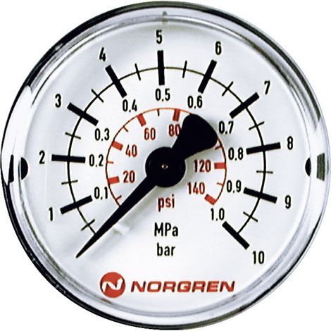 IMI NORGREN Manometer 18-015-884  Anschluss (Manometer): Rückseite 0 bis 16 bar Außengewinde R1/8 1