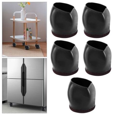 Ensemble de 5 pièces de retenue de rouleau, couvre-pieds de chaise coulissants, couvre-pieds de chaise de table, protège-roues (1/5)