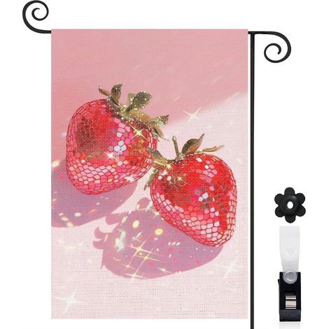 Drapeau de jardin vertical décoration maison toile épaisse double face 30 x 45 cm pour cour maison terrasse (1/5)