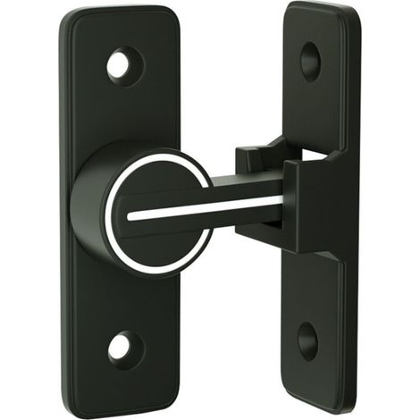 Verrou Serrure de Fermeture Porte Interieure Coulissante de Lumineux, 90° Loquet de Crochet a Porte Bascule, Boulon de Verrouillage de Boucle Moraillon Antivol, pour Porte, Fenêtre (90 Degrés) (1/4)