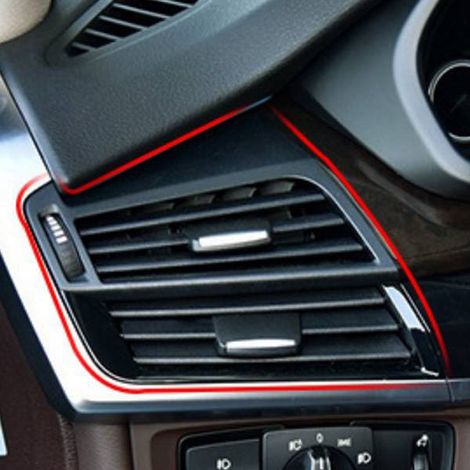 1. Color: Black Material: ABS Compatible with BMW X5, X6, F15, F16 Left side of the dashboard for the air conditioning.