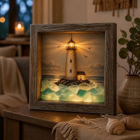 Halloween Shadow Box Kit, Lampe Halloween Phare LED Format A4, Modèle Croquis, Alimentation Secteur, Décoration Créative