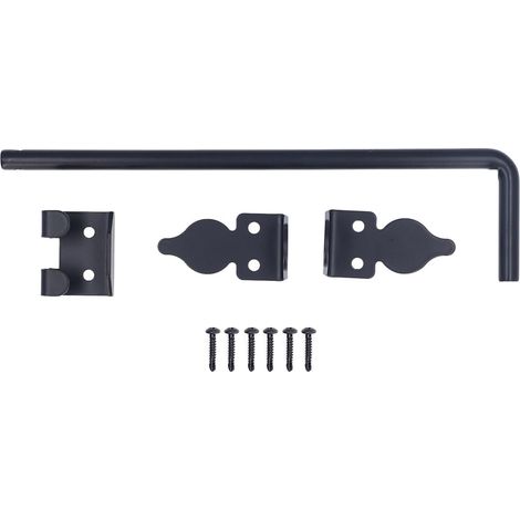 Verrou de canon en acier robuste 30 cm avec barre verrouillage (1/5)