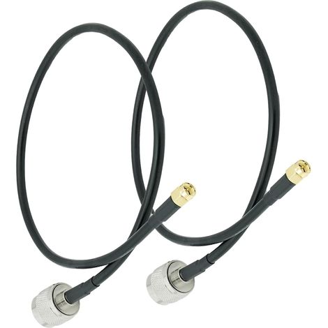SMA mâle à N type mâle câble coaxial RG58 50cm SMA à N RF jumper pigtail câble coaxial faible perte pour Ham Radio, Antenne, WiFi, CCTV (1/5)