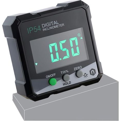 Inclinomètre numérique LCD 4x90°, niveau de pente numérique 360°, rapporteur d’angle magnétique étanche IP54, outil de mesure de haute précision pour décorateur de construction en bois (1/5)