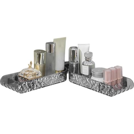 Étagères de Douche d'Angle Étagère Adhésive de Rangement Organisateur de Rangement pour Salle de Bain et Douche Pour Intérieur Cuisine Salon Plan De Travail Chambre Salle De (1/5)