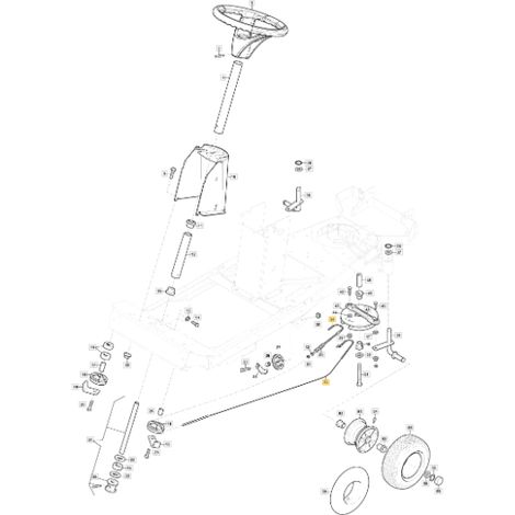 Cavo sterzo trattorino tagliaerba VILLA12 VILLA13 ORIGINALE STIGA 187000209/0