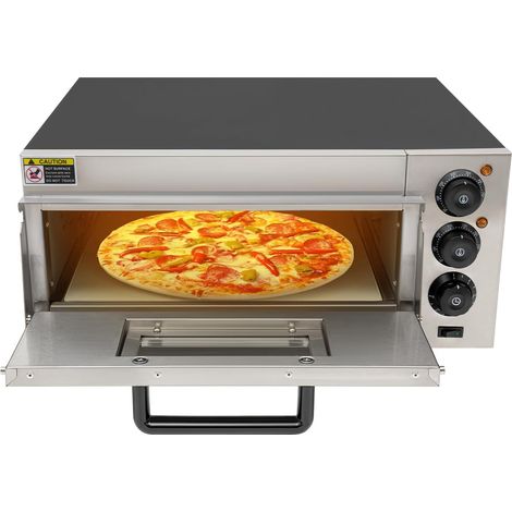 Pizzaofen, Haushaltsgeräte von 2000 Watt, zum Backen von Pizza, Snacks, Sandwiches, Temperaturregelung, 0 bis 30 Minuten Timer