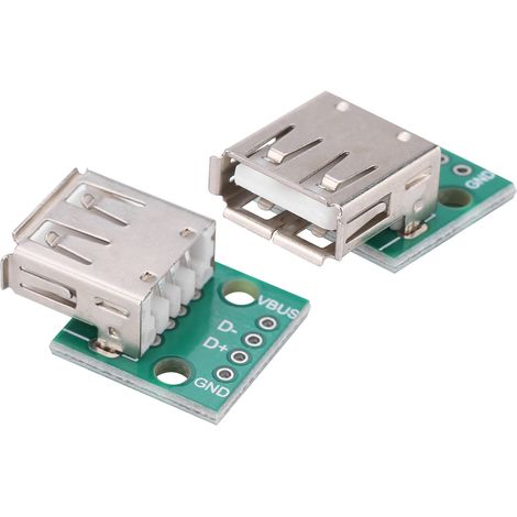 10 Pièces Connecteur Femelle USB Type A Carte d'Adaptation 2.54mm Pas Broches DIP