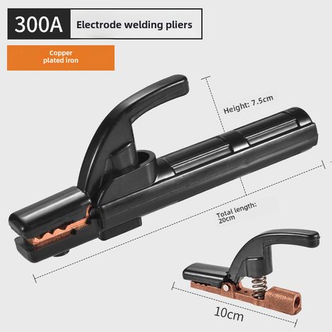 Petite pince de soudage King Kong 300 A, pince de soudage non chauffante en cuivre pur de qualité industrielle, pince de soudage Elf épaisse (300 A Elf) (1/5)