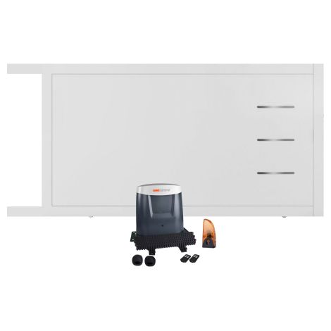 Portail coulissant électrique PVC blanc H 160 x L 250 BRIANCON - ouverture vers la gauche