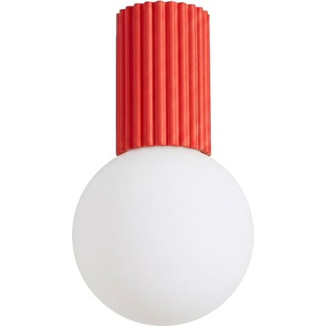 Plafonniers Halo aluminium/verre rouge 1xG9 12cm Sollux (1/5)